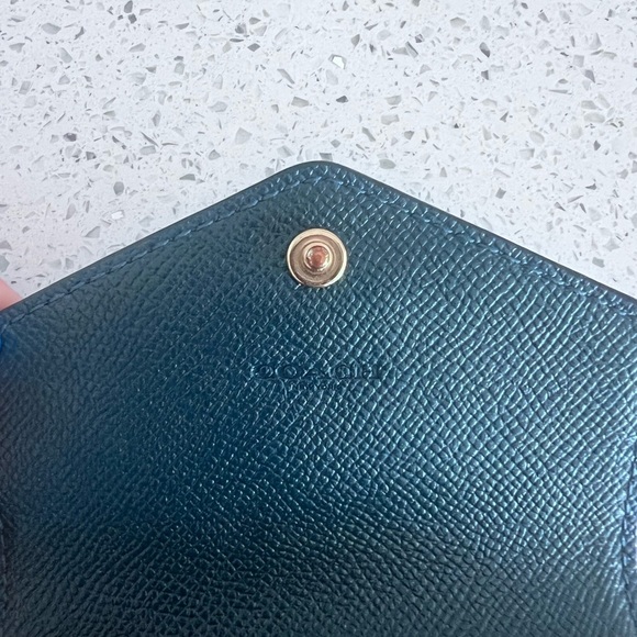 Authentic Coach Wallet Trifold WOMENS Wallet EUC Blue - Picture 7 of 7